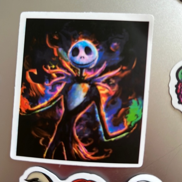 Set of 6 Jack Skellington Nightmare Before Christmas Waterproof Stickers - Picture 4 of 7